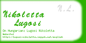 nikoletta lugosi business card